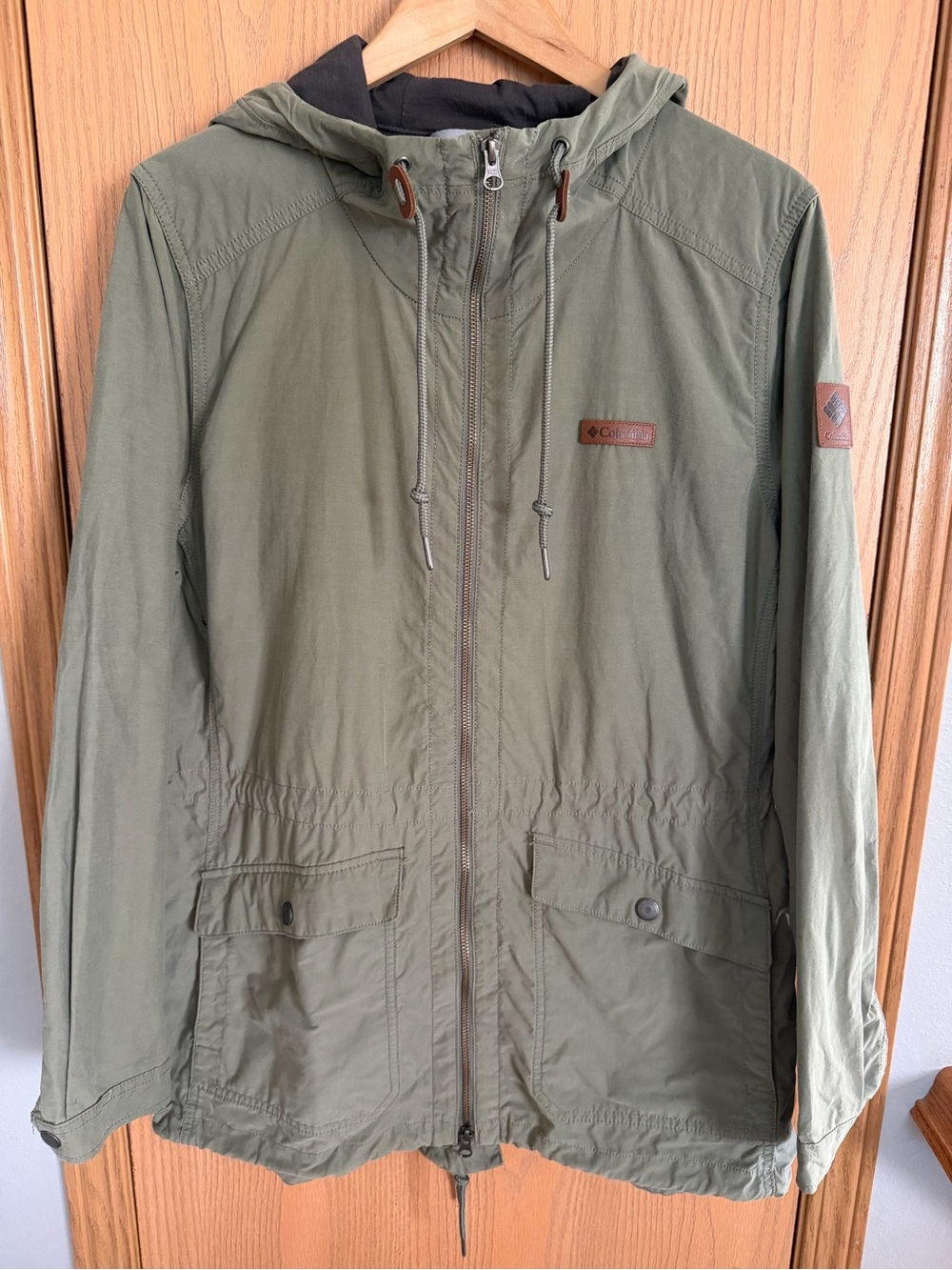 Columbia Cultus Lake Hooded Anorak Olive Green Gorpcore Jacket Women’s Size XL